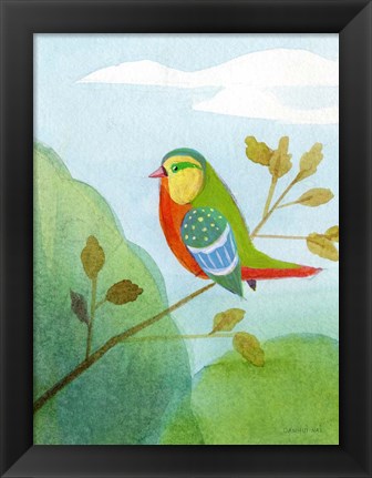 Framed Colorful Birds II Print