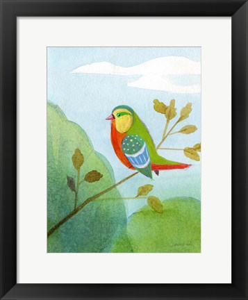 Framed Colorful Birds II Print