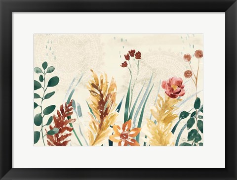 Framed Autumnal Garden I Print