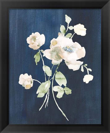 Framed White Florals of Summer III Print