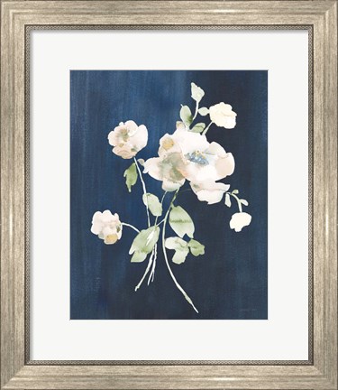Framed White Florals of Summer III Print
