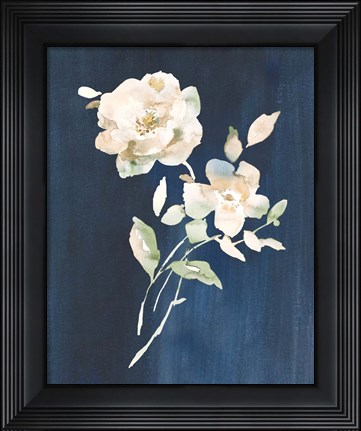 Framed White Florals of Summer IV Print