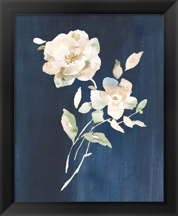 Framed White Florals of Summer IV Print