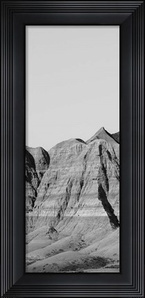 Framed Badlands BW Panel II Print
