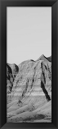 Framed Badlands BW Panel II Print