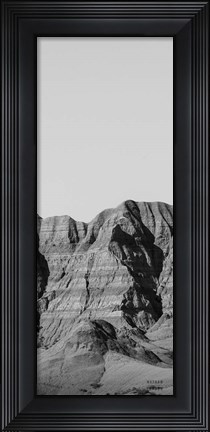 Framed Badlands BW Panel I Print