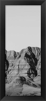 Framed Badlands BW Panel I Print