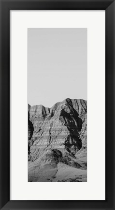 Framed Badlands BW Panel I Print