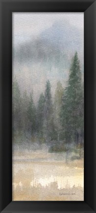 Framed Misty Pines Panel I Print