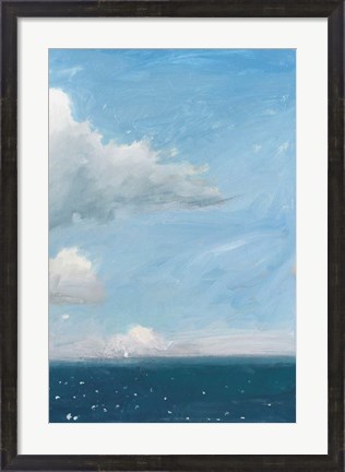 Framed Open Sea Blue Crop Print