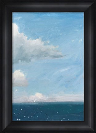 Framed Open Sea Blue Crop Print
