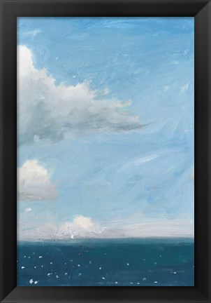 Framed Open Sea Blue Crop Print