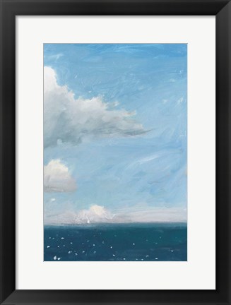 Framed Open Sea Blue Crop Print