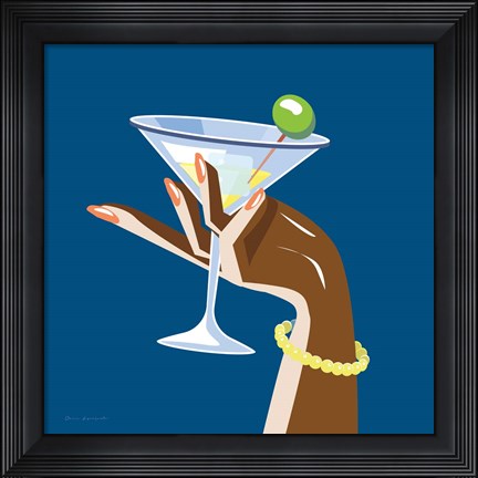 Framed Cocktail Time I Sq Print