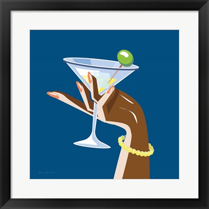 Framed Cocktail Time I Sq Print