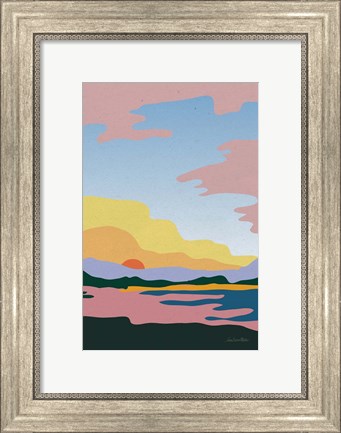 Framed Hills and Valleys III v2 Print