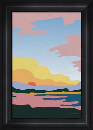Framed Hills and Valleys III v2 Print