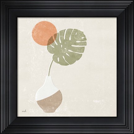 Framed Sun Palm I Sq Print