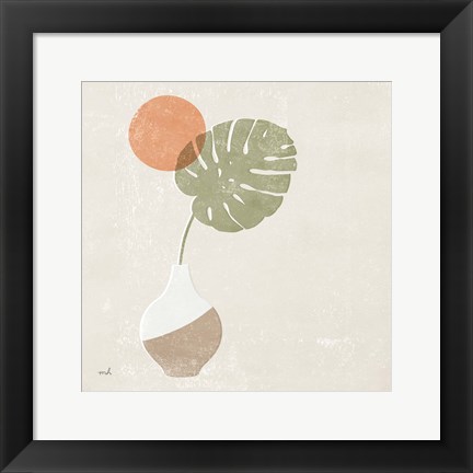 Framed Sun Palm I Sq Print