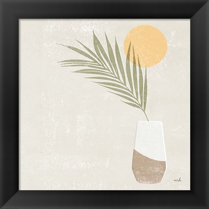 Framed Sun Palm II Sq Print