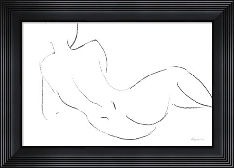 Framed Nude Sketch III v2 Print