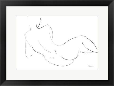 Framed Nude Sketch III v2 Print