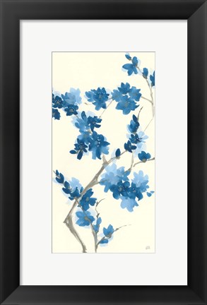 Framed Blue Branch III v2 Crop Print