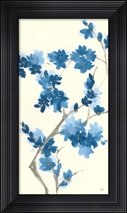 Framed Blue Branch III v2 Crop Print