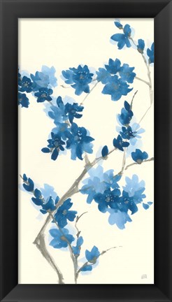 Framed Blue Branch III v2 Crop Print