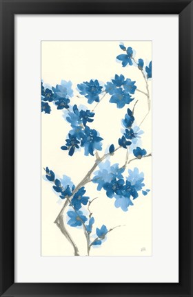 Framed Blue Branch III v2 Crop Print