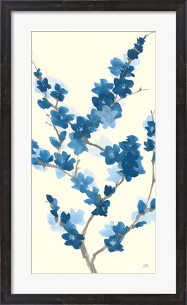 Framed Blue Branch II v2 Crop Print