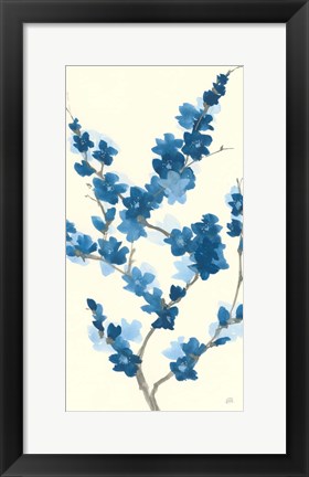 Framed Blue Branch II v2 Crop Print