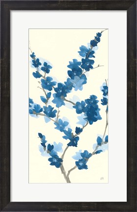Framed Blue Branch II v2 Crop Print
