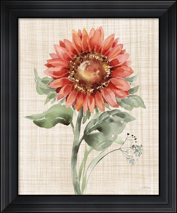 Framed Autumn Ramble II Linen Print