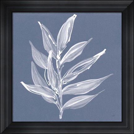 Framed Leaf Study IV Blue Print