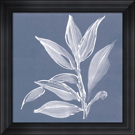 Framed Leaf Study I Blue Print