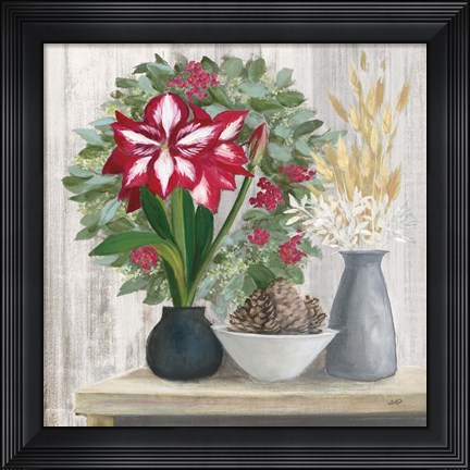 Framed Natural Holiday Light Print