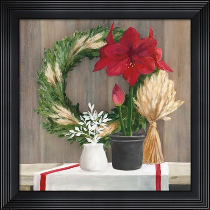 Framed Blooms of the Season Dark Print