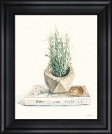 Framed Grown at Home I Cream Print