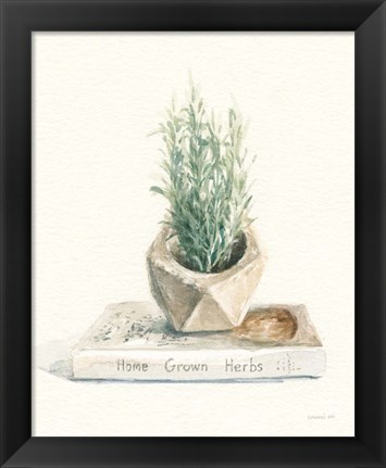 Framed Grown at Home I Cream Print