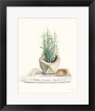 Framed Grown at Home I Cream Print