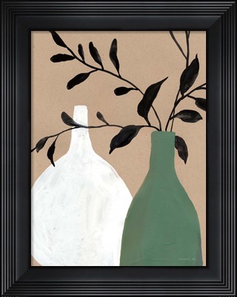 Framed Slender Stems II Print