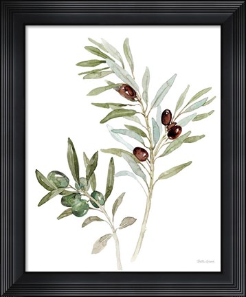 Framed Mediterranean Motif IX on White Print