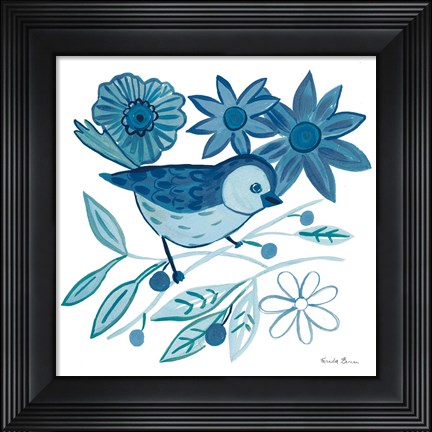Framed Blue Bird III Print