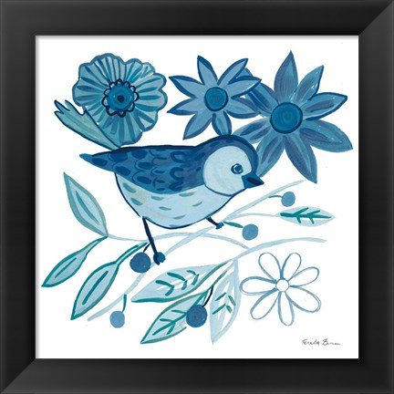 Framed Blue Bird III Print