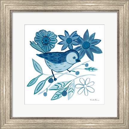 Framed Blue Bird III Print