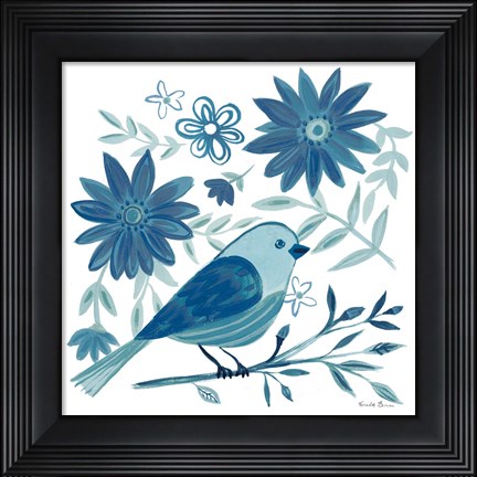Framed Blue Bird I Print