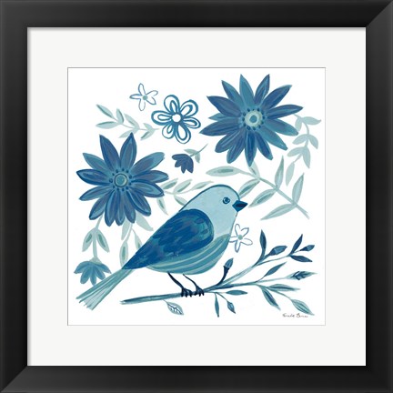 Framed Blue Bird I Print