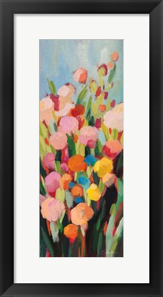 Framed Vivid Flowerbed I Print