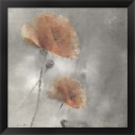 Framed Two Poppies 1 Print